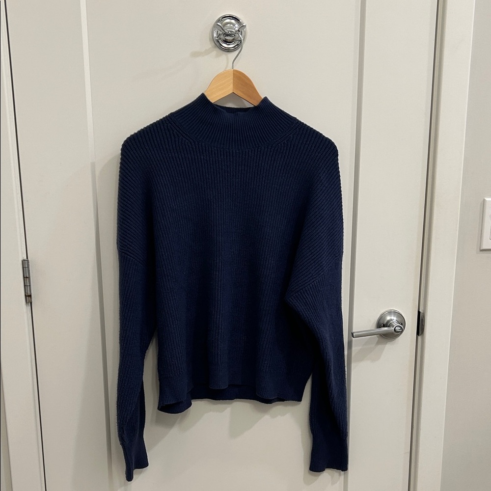 Navy Turtleneck Sweater